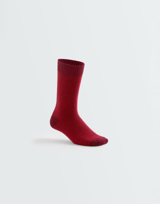 OYSHO klassiske sokker 50% polyamid 21% uld med røde striber, 4 af 4