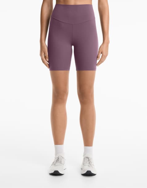Oysho – Knielange Leggings aus Comfortlux in Lila mit hohem Bund, 20 cm - view 1