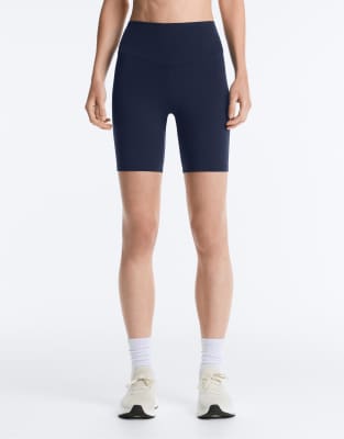 OYSHO - Knielange Leggings aus Comfortlux in Marineblau mit hohem Bund, 20 cm