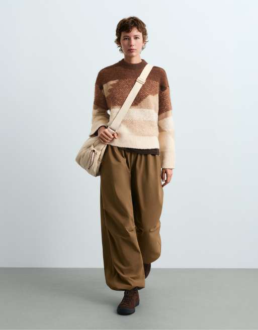 OYSHO Knit jacquard jumper in ecru, 2 of 6