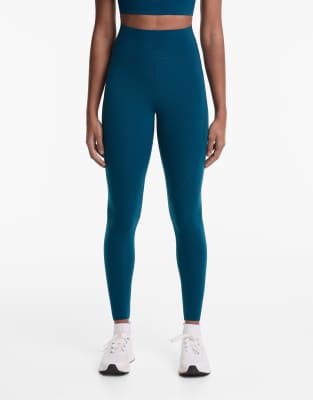 Oysho - Knöchellange Basic-Kompressions-Leggings in Orion-Blau