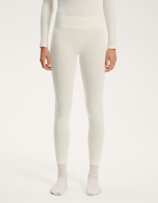 OYSHO - Knöchellange, nahtlose Baselayer-Leggings in blassem Ecru-Neutral