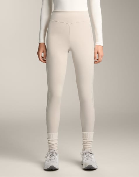 OYSHO – Knöchellange, warme Leggings in Hellrosa mit Taschen und hohem Bund, 70 cm Schrittlänge - view 1