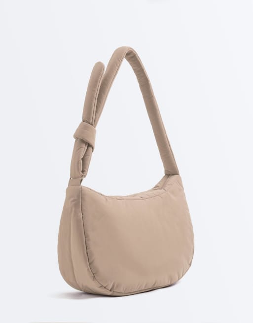 OYSHO Knotted crossbody bag in mink, 4 of 4