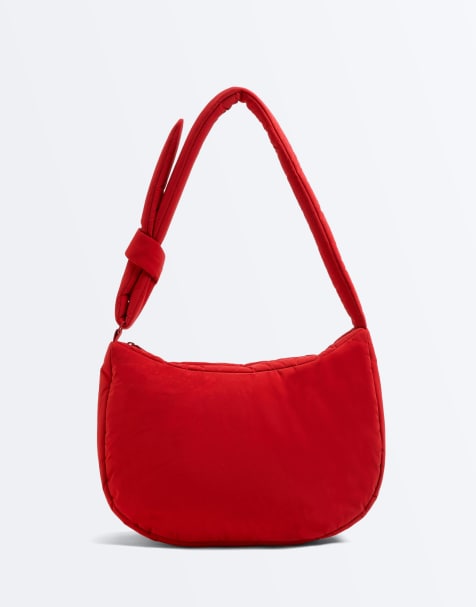 OYSHO Knotted crossbody bag in red - view 1