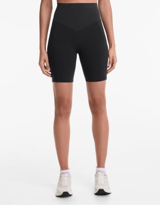 Oysho - Kompressions-Leggings in Schwarz mit Tasche und hohem Bund, 20 cm Schrittlänge