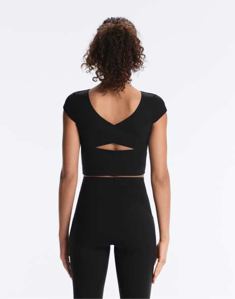 Oysho – Kompressions-Tanktop in Schwarz mit Ziernaht - view 1
