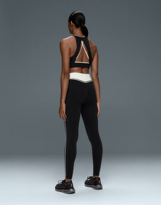 OYSHO komprimerende tanktop med blokdesign i sort, 4 af 6