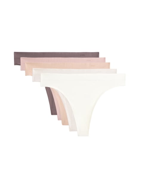 OYSHO – Korallfärgade, mjuka stringtrosor i seamless-design, 5-pack - view 1