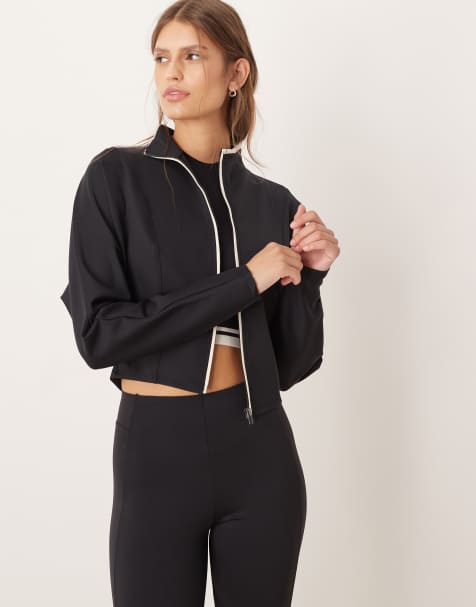 OYSHO – Korsett-Jacke aus neoprenähnlichem Stoff in Schwarz - view 1
