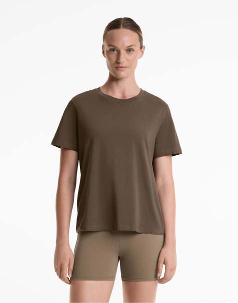 OYSHO – Kurzärmliges T-Shirt aus Baumwollmix in Grau - view 1