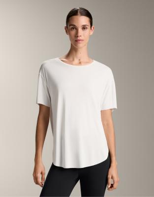 Oysho - Kurzärmliges T-Shirt aus Modal-Mix in Ecru-Neutral