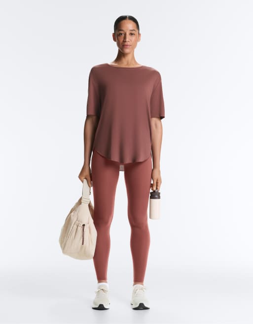 OYSHO – Kurzärmliges T-Shirt aus Modal-Mix in Mauve, 4 von 4