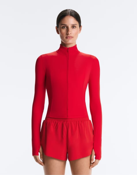 OYSHO – Kurze Jacke aus leichtem Funktionsmaterial in kräftigem Rot - view 1