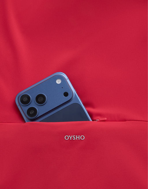 OYSHO – Kurze Jacke aus leichtem Funktionsmaterial in Rot, 6 von 7