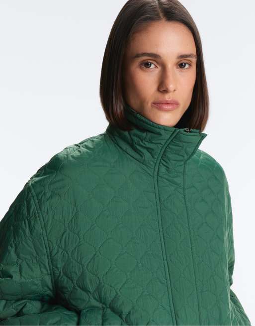 OYSHO – Kurze Jacke mit FELLEX® AEROGEL Wattierung in Smaragdgrün, 4 von 4