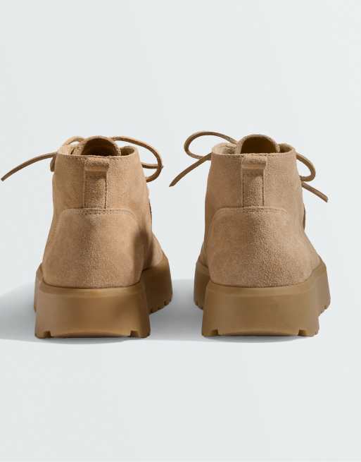 OYSHO läderboots med snörning i mole, 5 av 7