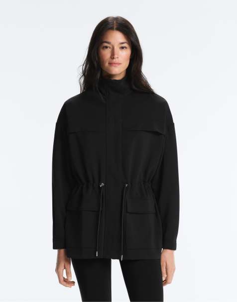 OYSHO – Lange Jacke in Schwarz mit Modalanteil und weichen Taschen - view 1