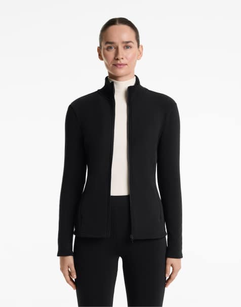 OYSHO – Lange, ultrawarme, nahtlose Jacke aus Funktionsmaterial in Schwarz - view 1