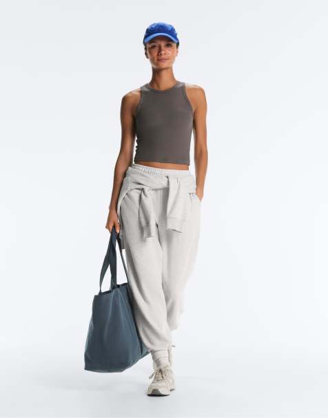 OYSHO – Langes, geripptes Tanktop aus Modalmix in Kohle-Grau - view 1