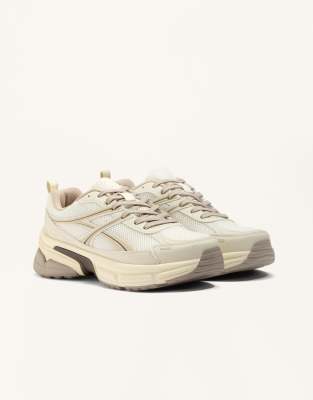 OYSHO - Lauf-Sneaker in Sandbeige-Brown