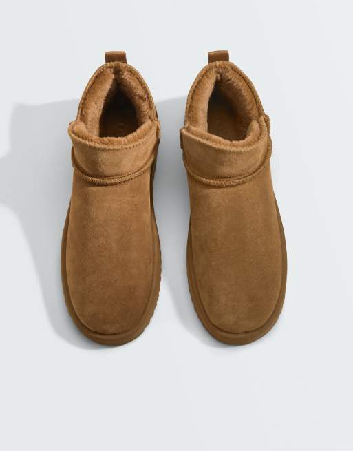 OYSHO Leather ankle boots in brown, 3 of 7