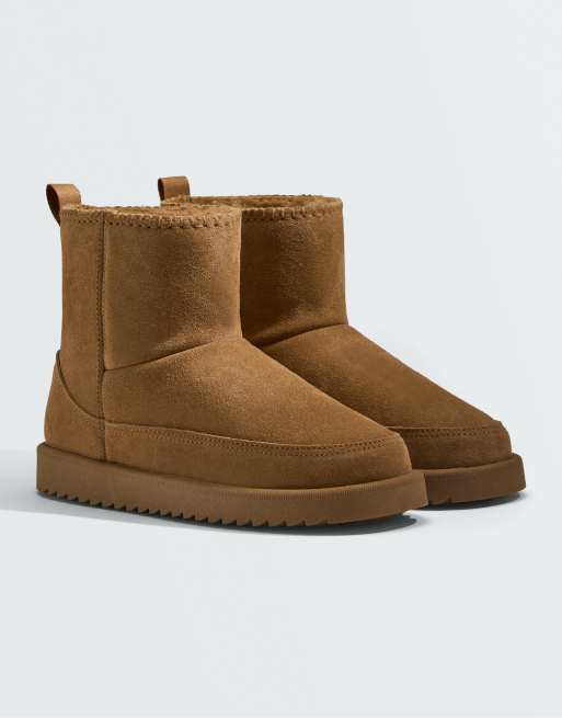 OYSHO Leather ankle boots in brown, 2 of 7