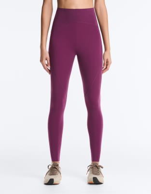 Legging basique longueur chevilles avec effet de compression - Prune foncé-Violet XS