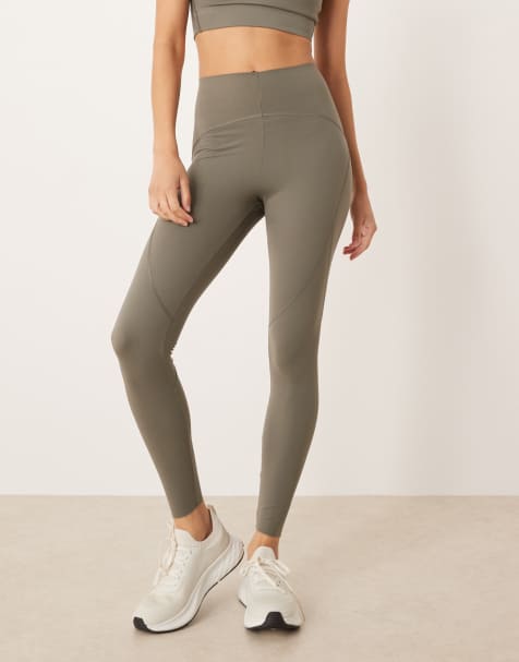 OYSHO - Legging basique longueur chevilles avec effet de compression - Vert - view 1