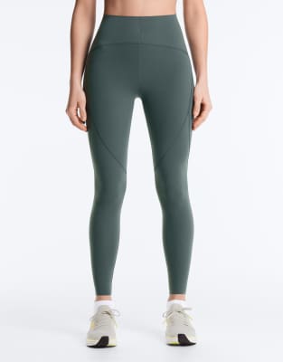 Legging basique longueur chevilles avec effet de compression - Vert XL