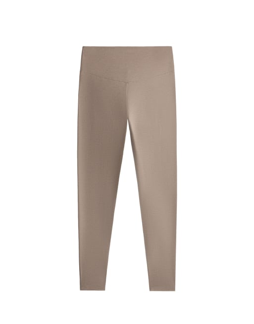 OYSHO legging Comfortlux taille haute longueur cheville chiné marron, 7 de 7