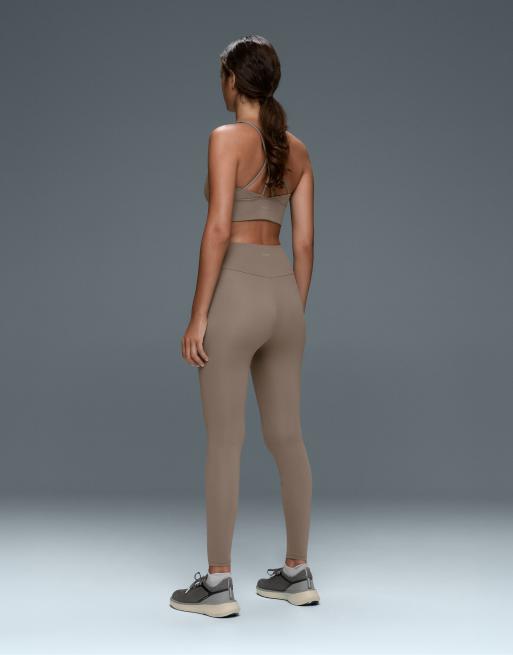 OYSHO legging Comfortlux taille haute longueur cheville marron, 4 de 4