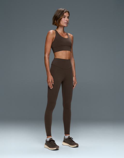 OYSHO legging Comfortlux taille haute longueur cheville marron, 5 de 7