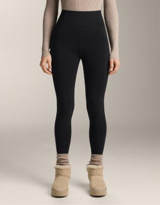 OYSHO - Legging sans coutures extra-chaud 70 cm longueur cheville à taille ultra-haute - Noir