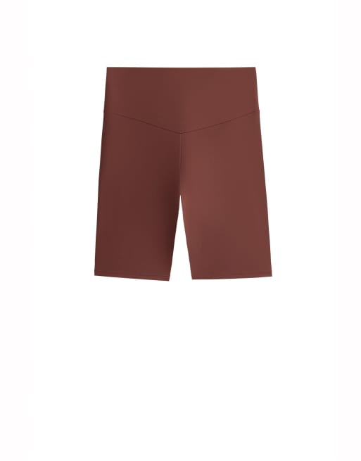 OYSHO legging short Comfortlux taille haute 20 cm marron, 7 de 7