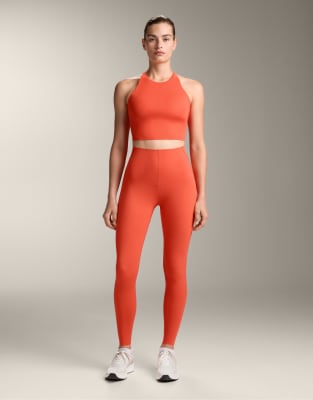 Oysho - Legging taille haute réfléchissant compressif longueur cheville - Orange