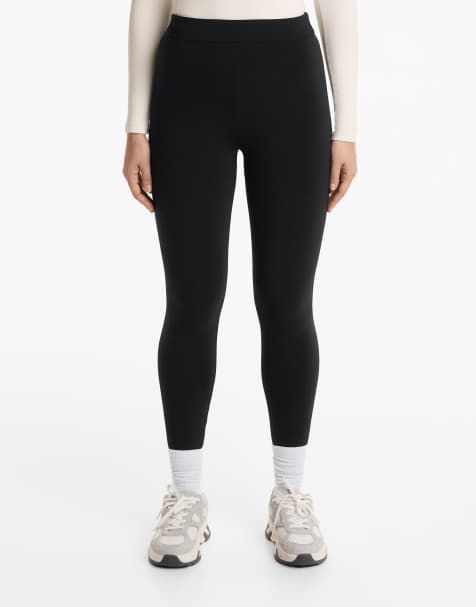 OYSHO - Legging taille haute sans coutures super-extra-chaud longueur cheville 70 cm - Noir - view 1