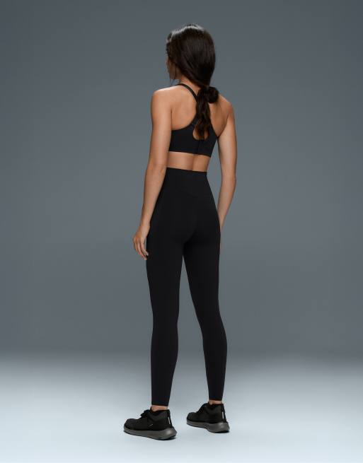OYSHO - Leggings a compressione alla caviglia a vita alta da 65 cm nero mezzanotte con tasca, 4 di 7