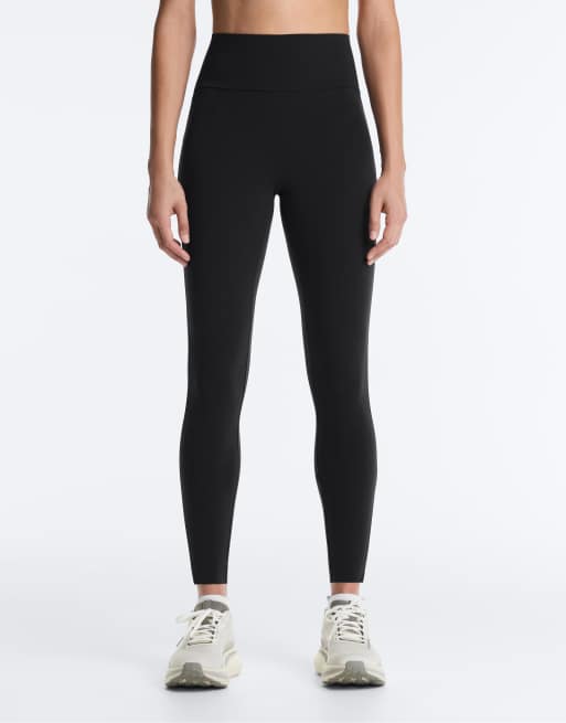 OYSHO - Leggings a compressione alla caviglia a vita alta riflettenti neri, 3 di 4