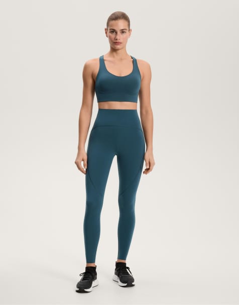OYSHO - Leggings alla caviglia basic a compressione blu scuro oceano - view 1