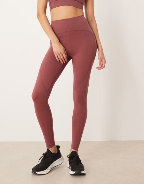 OYSHO - Leggings alla caviglia basic a compressione rosa scuro - view 1