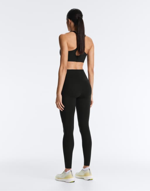 Oysho - Leggings alla caviglia modellanti neri a vita alta a compressione, 4 di 4