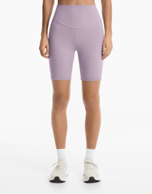 Oysho - Leggings aus Comfortlux in Malve mit hohem Bund, 20 cm-Grau