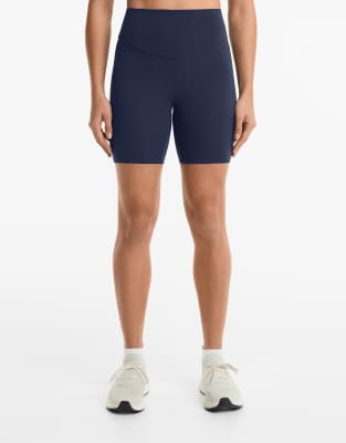 Oysho - Leggings aus Comfortlux in Marineblau mit hohem Bund, 20 cm