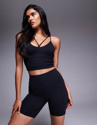 Oysho - Leggings aus Comfortlux in Schwarz mit hohem Bund, 20 cm