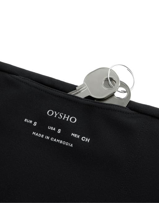 Oysho – Leggings aus Comfortlux in Schwarz mit hohem Bund, 25 cm, 6 von 7