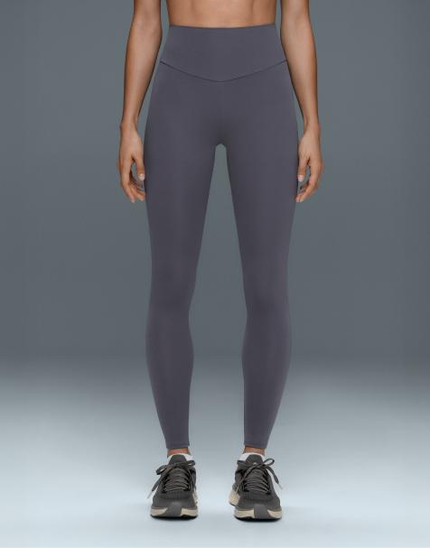 OYSHO leggings Comfortlux a vita alta alla caviglia grigie - view 1