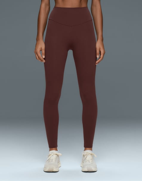 OYSHO leggings Comfortlux a vita alta alla caviglia marroni - view 1