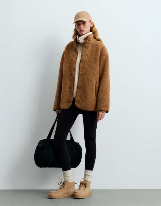 OYSHO leggings sans coutures longueur cheville taille très haute, extra chauds, noirs, 2 de 6