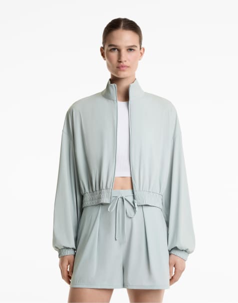 Oysho – Leichte Jacke in Steinblau mit kühlendem Effekt - view 1